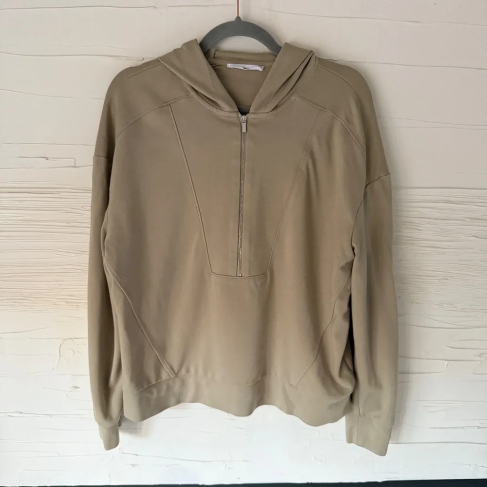 Mango | Large |  “Florida” Half-Zip Hoodie | Khaki - Picture 2 of 7